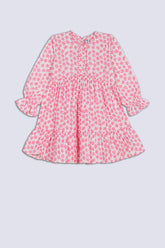 White & Pink Floral Girl's Top